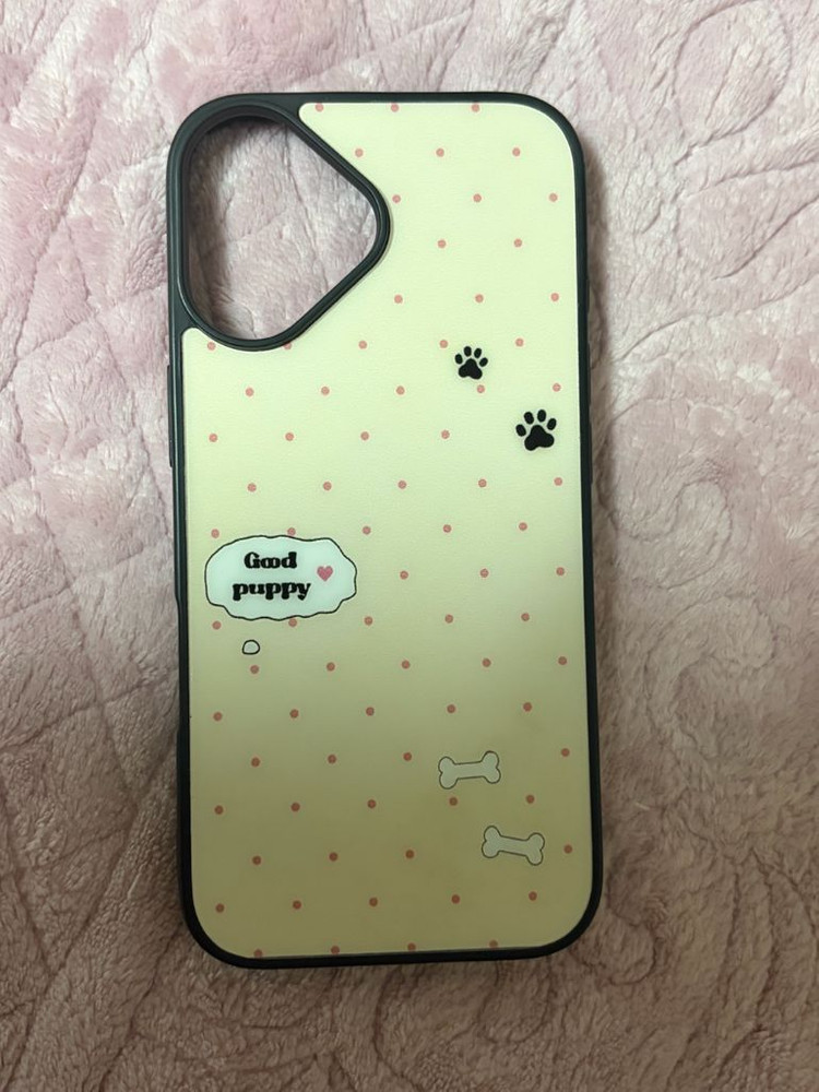 아이폰 17 도트 핸드폰 케이스 폰케이스 휴대폰 아이폰17 핑크 강아지 이미지