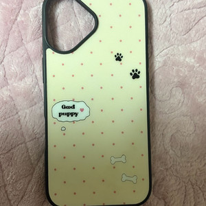 아이폰 17 도트 핸드폰 케이스 폰케이스 휴대폰 아이폰17 핑크 강아지 이미지