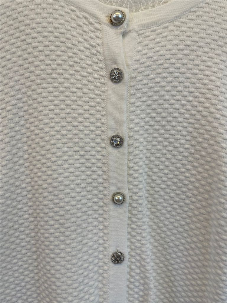 ZARA 자라 비스코스 니트가디건 화이트 이미지