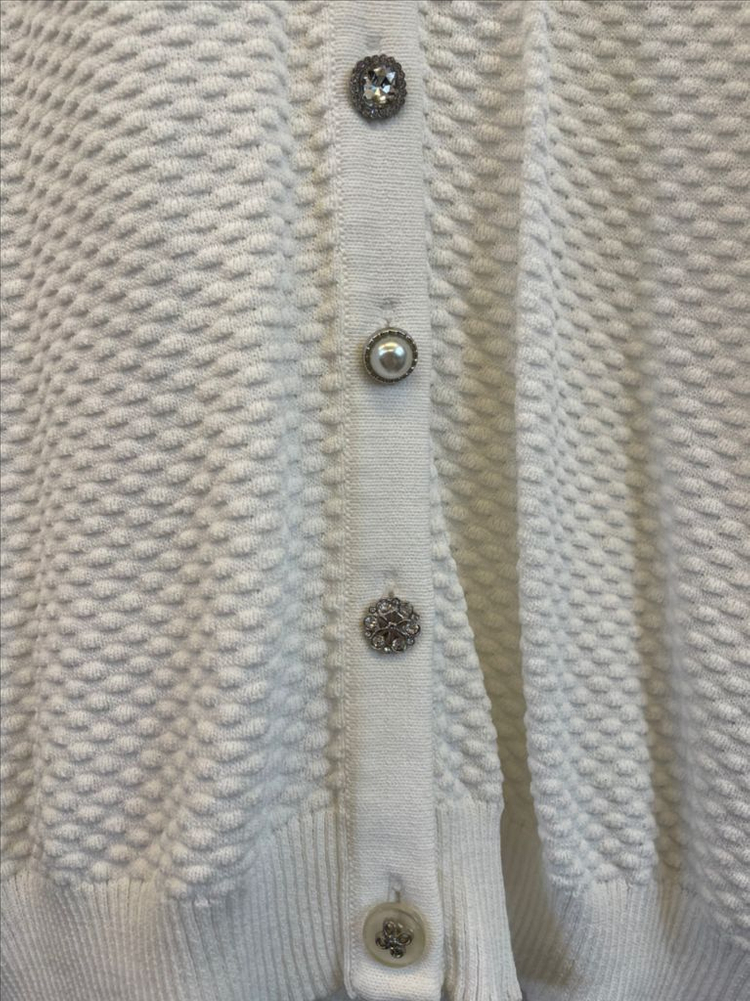 ZARA 자라 비스코스 니트가디건 화이트 이미지