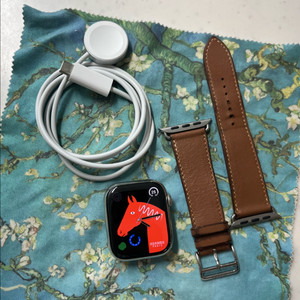 애플워치7에르메스 45mm 실버 SS급 이미지