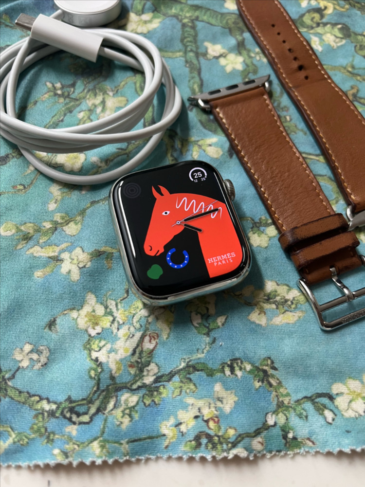 애플워치7에르메스 45mm 실버 SS급 이미지