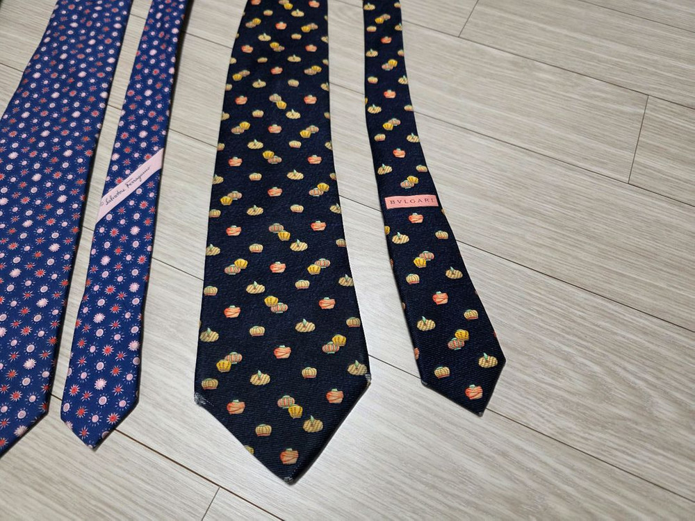페라가모, 불가리 실크 넥타이 5종 / (구찌 매너그램 메멘토모리 켄지카가 타이유어타이) 이미지