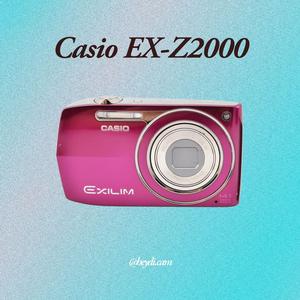 (로제, 모카, 아일릿) 미품급! 카시오 엑슬림 z2000 로즈핑크 이미지