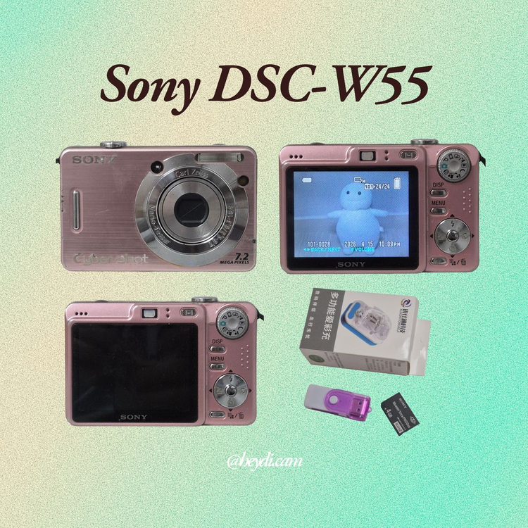 소니 사이버샷 W55 핑크 !! (Sony DSC-W55) 이미지