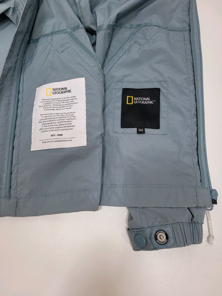내셔널지오그래픽 21SS 월리스 초경량 바람막이 자켓 / 주니어 140 하버 블루 이미지