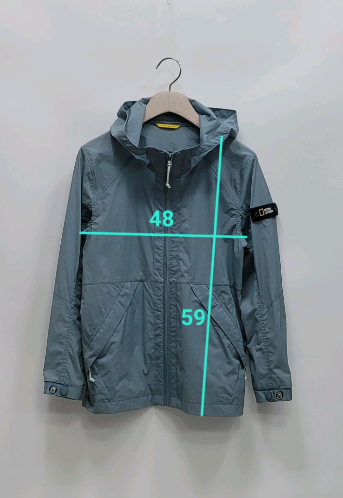 내셔널지오그래픽 21SS 월리스 초경량 바람막이 자켓 / 주니어 140 하버 블루 이미지