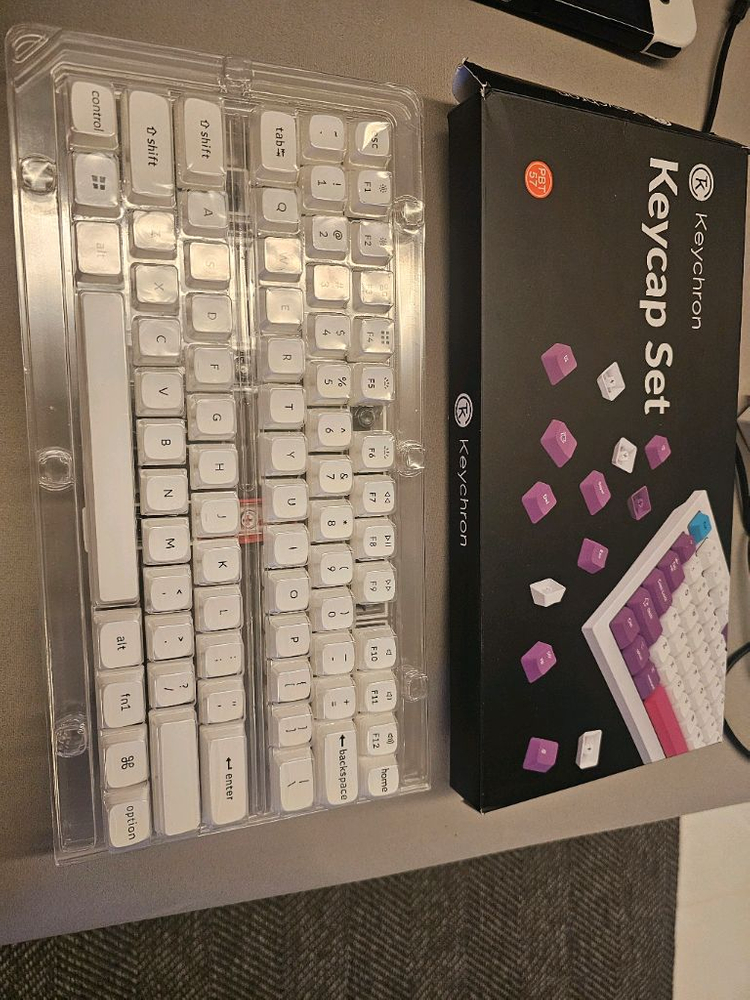 키크론 OSA 영문각인 키보드키캡 블랙온화이트 이미지