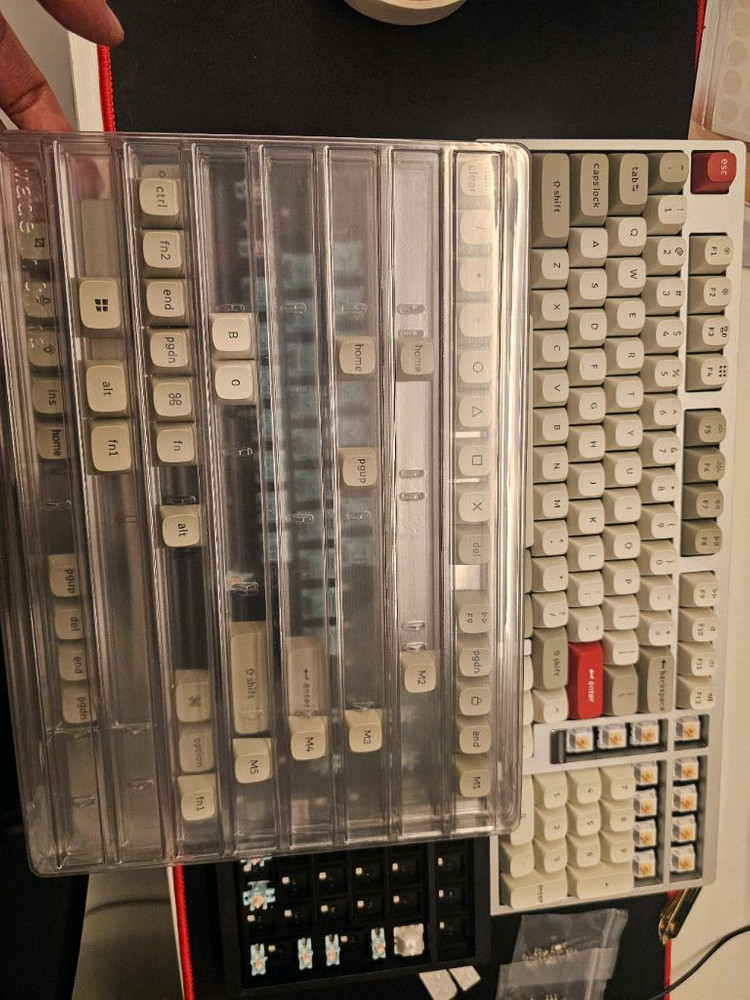 키크론 OSA 키보드 키캡 , 레트로 영문각인 이미지