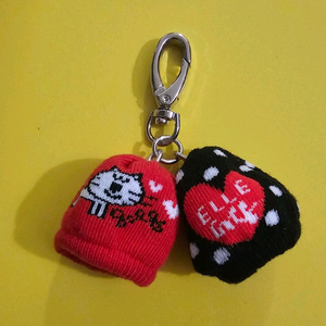 엘르골프 골프공 니트 투볼주머니 입니다. 이미지