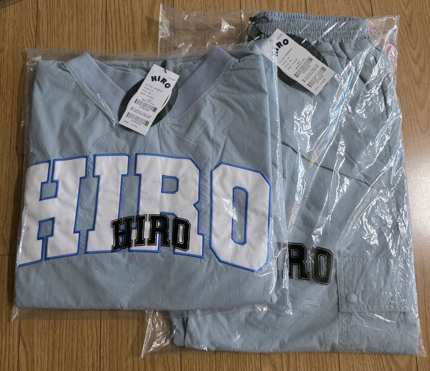 히로 아플리케 브이넥 아노락/화섬조거팬츠 그레이160 블랙 160 이미지