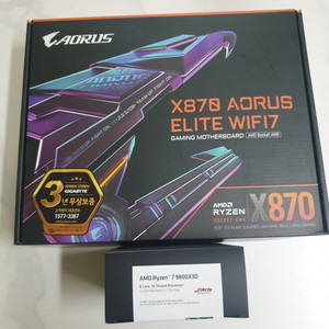 9800X3D / 기가 X870 어로스엘리트 WIFI7 / 만리 5080 네블라 이미지