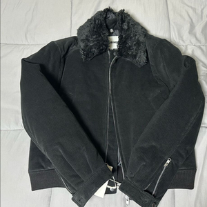 알렌느 디테쳐블 코듀로이 패딩 블루종 블랙 2사이즈 새제품 이미지