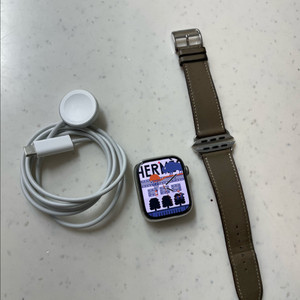 애플워치7에르메스 45mm 실버 SS급 이미지