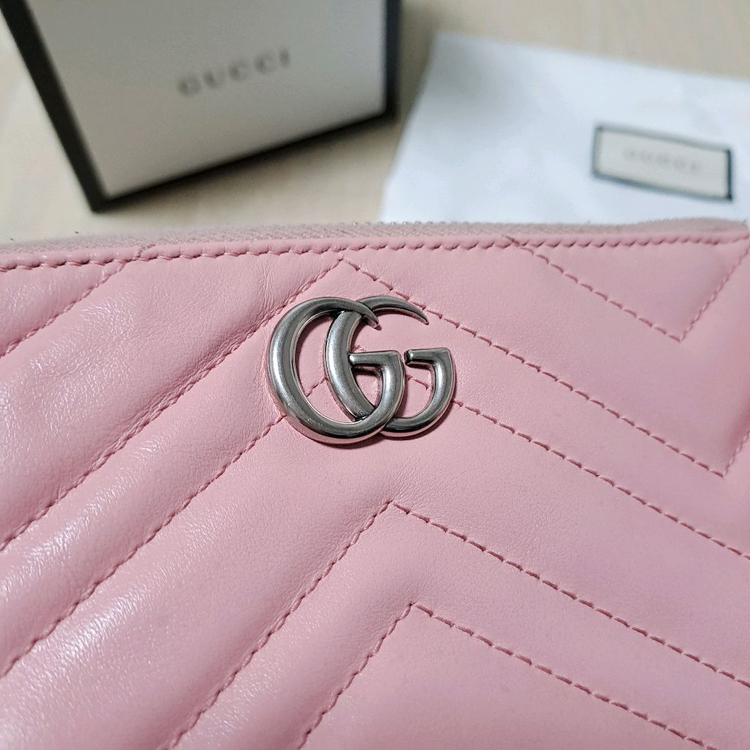 [100%/정품] 구찌 GG 마몽 마틀라세 핑크 파우치, 구찌클러치,구찌파우치,구찌가방 이미지