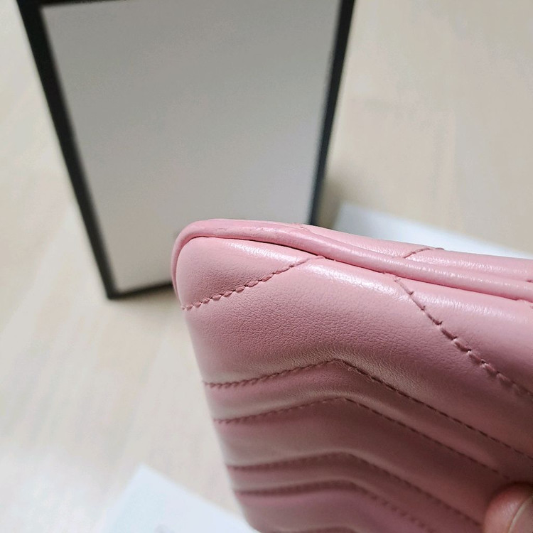 [100%/정품] 구찌 GG 마몽 마틀라세 핑크 파우치, 구찌클러치,구찌파우치,구찌가방 이미지