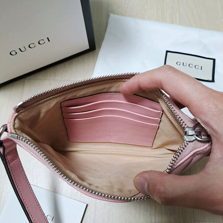 [100%/정품] 구찌 GG 마몽 마틀라세 핑크 파우치, 구찌클러치,구찌파우치,구찌가방 이미지