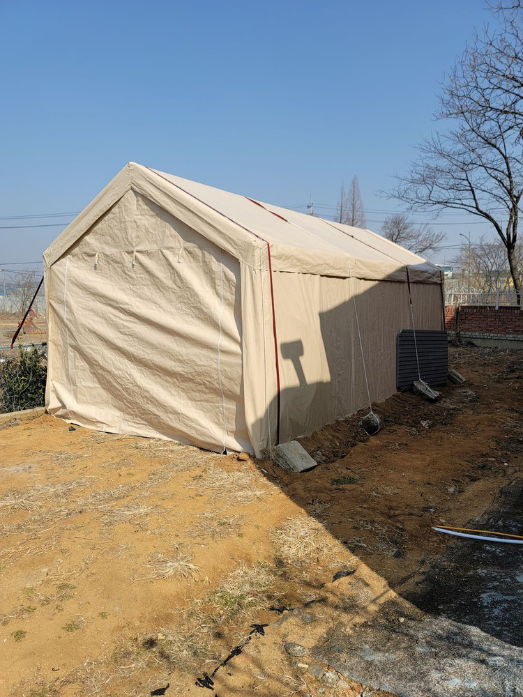 테라스 그늘막 창고 장박 농막 가제보 캐노피천막 야외 캠핑 옥상 몽골텐트 천막 이미지