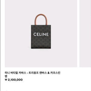 셀린느 미니 버티컬 카바스백 이미지