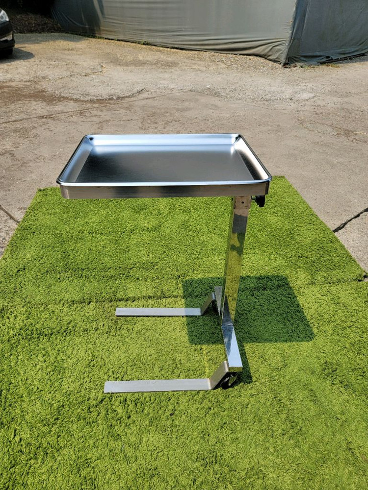 병원 메이요 스탠드 2발 (550x450xH800~1300) 수술준비대 스텐 다용도선반 작업대 이미지