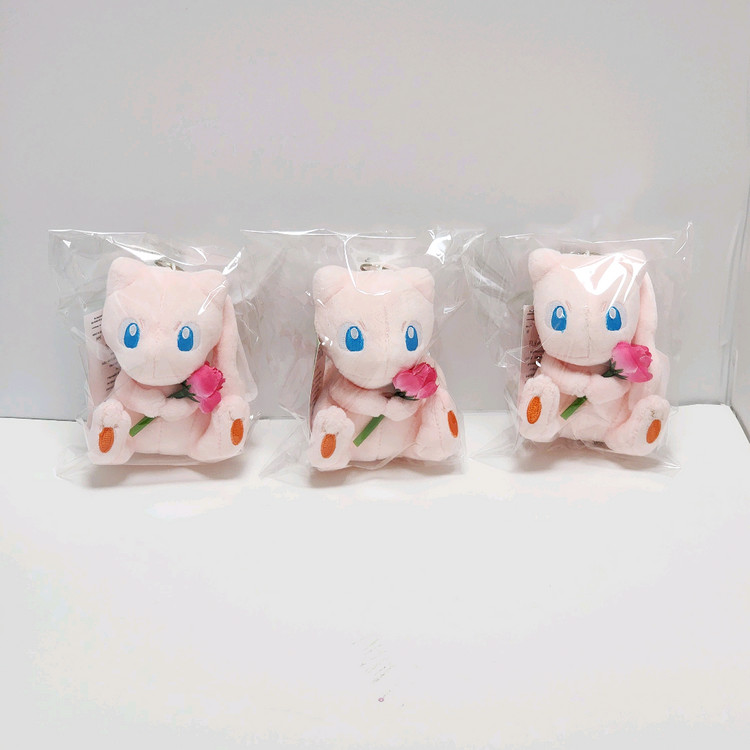 새상품) 포켓몬스터 정품 인형 키링_꽃을 든 뮤 포켓몬 마스코트 누이_마콧 공식 굿즈 공굿 귀여운 소품 이미지