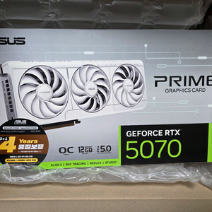 아수스 rtx5070 prime 화이트 그래픽카드 미개봉 새제품 26.3 이미지
