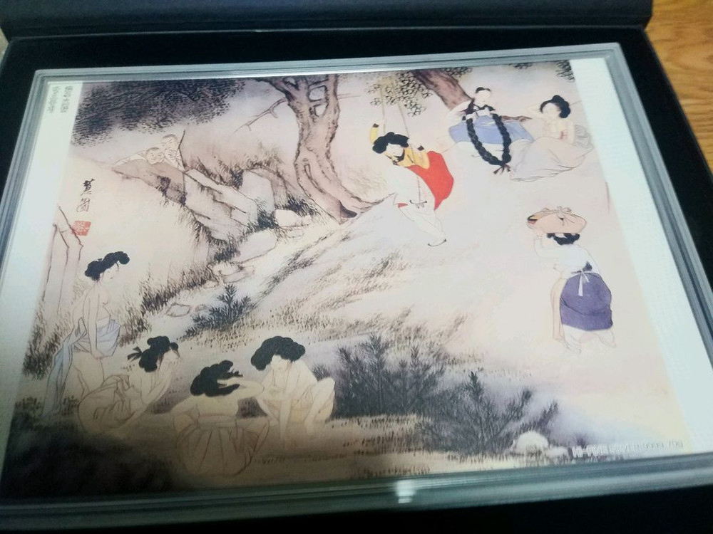 미인도 70g단오풍정&월하정인70g액자형999.9%실버 이미지