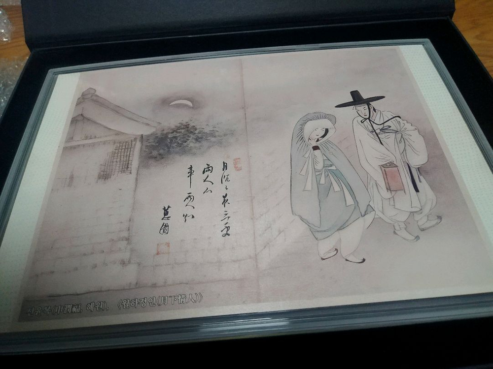 미인도 70g단오풍정&월하정인70g액자형999.9%실버 이미지