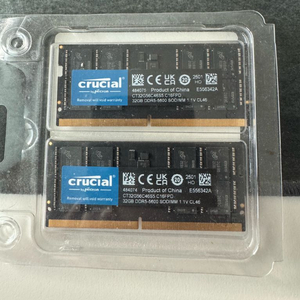 크루셜 DDR5 64GB(32GB x 2) 노트북 램 정리 이미지