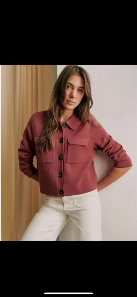 세잔 세잔느 베티 카라 니트 가디건 자켓 출근룩 히피 보헤미안 보호시크 이미지