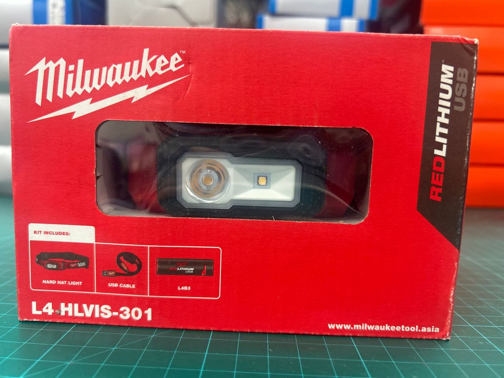 밀워키 L4 HLVIS-301 USB 충전식 LED 헤드랜턴 4V 3.0Ah 헤드라이트 이미지