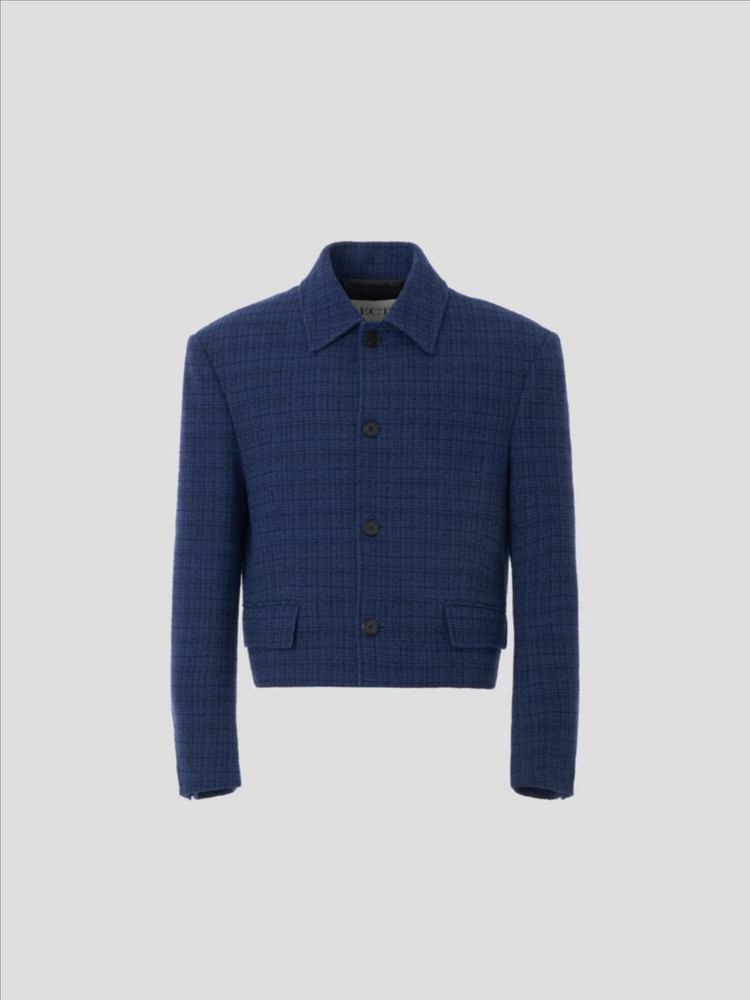 렉토 이카로 트위드 자켓 블루 L size 이미지