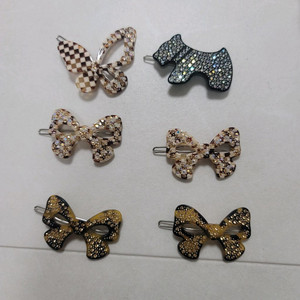 바둑나비 똑딱핀 헤어핀 6개일괄 이미지