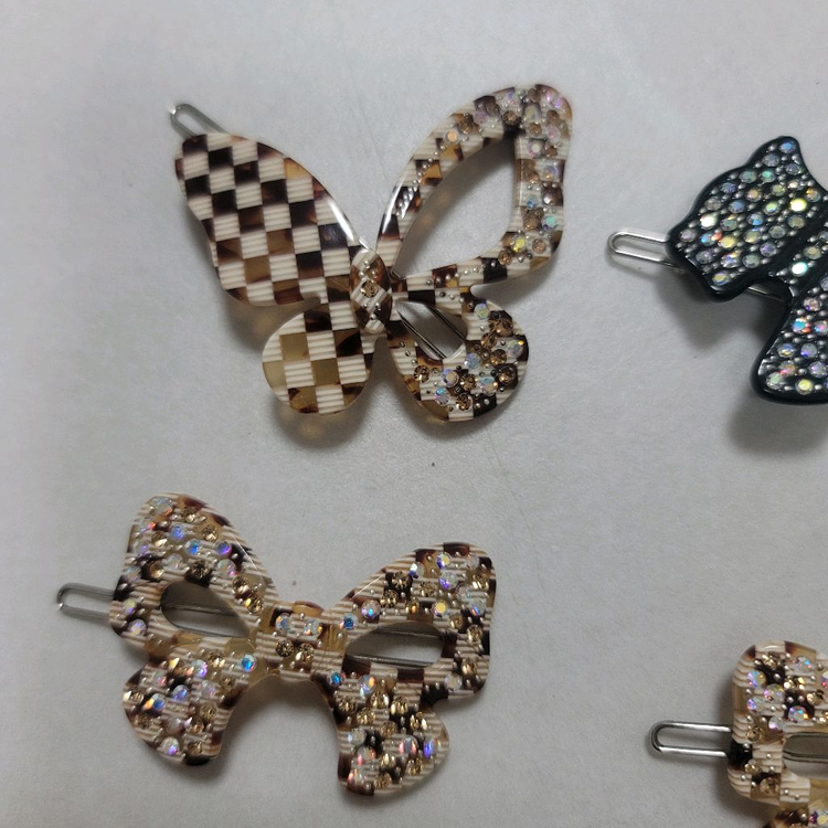 바둑나비 똑딱핀 헤어핀 6개일괄 이미지