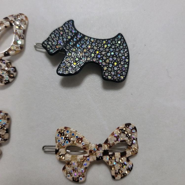 바둑나비 똑딱핀 헤어핀 6개일괄 이미지