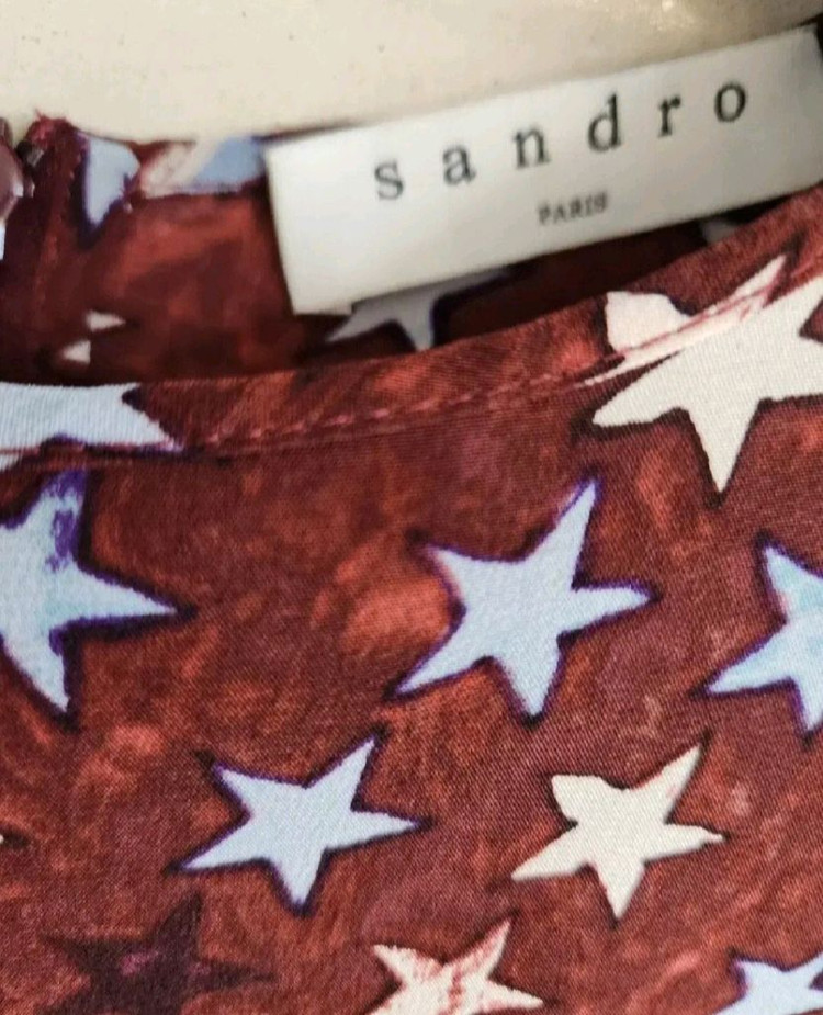 산드로 슈팅스타 실크100 미니원피스 1사이즈 이미지