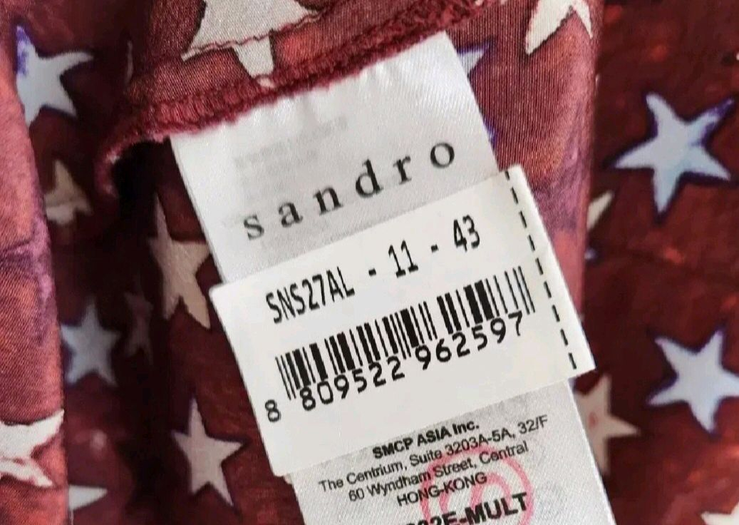 산드로 슈팅스타 실크100 미니원피스 1사이즈 이미지