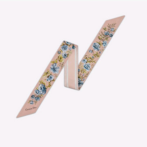 디올 미차 스카프 그랑빌 미차 로즈드방 블루 실크 트윌 이미지