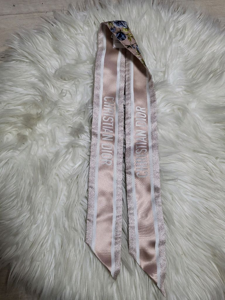 디올 미차 스카프 그랑빌 미차 로즈드방 블루 실크 트윌 이미지