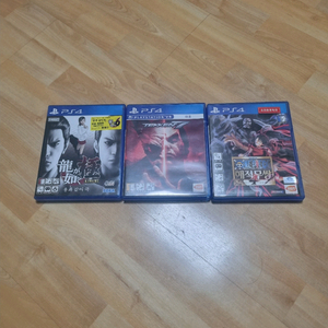 PS4 플스4 게임 3종 용과 같이 극,원피스 해적무쌍4, 철권7 이미지