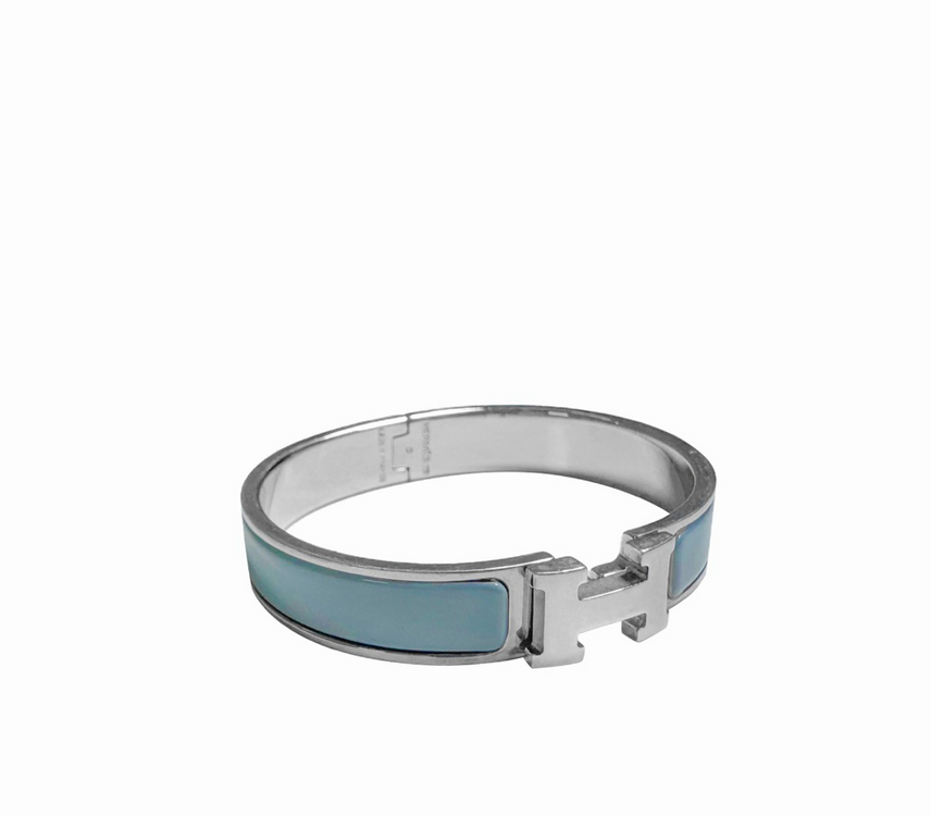 [PM] 에르메스 클릭아슈 H 뱅글 브레이슬릿 팔찌 라이트 블루 이미지