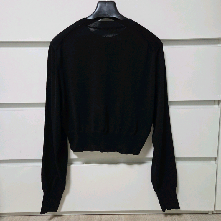 더캐시미어 울 크롭 니트 가디건 블랙 66 랑방 마인 타임 시스템 오브제 sjsj 이미지