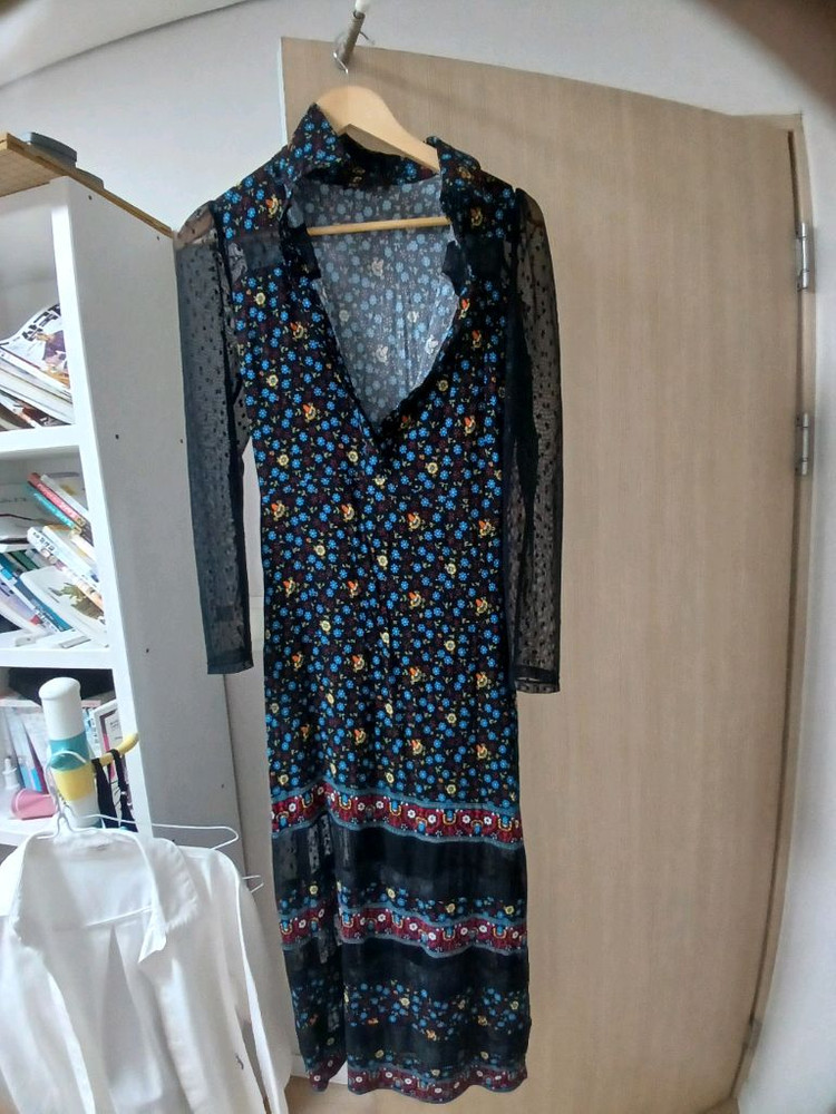 마쥬 성유리 플로럴 패턴 롱 원피스 이미지