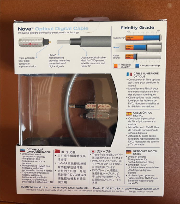와이어월드 노바 nova 광케이블 각대원 50cm 이미지