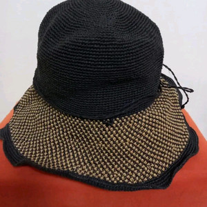 여성 팬텀 천연초 리본 벙거지 모자 이미지