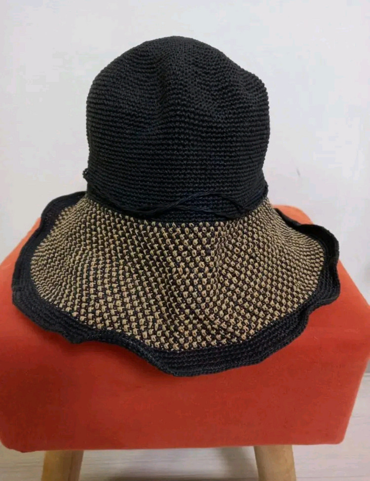 여성 팬텀 천연초 리본 벙거지 모자 이미지