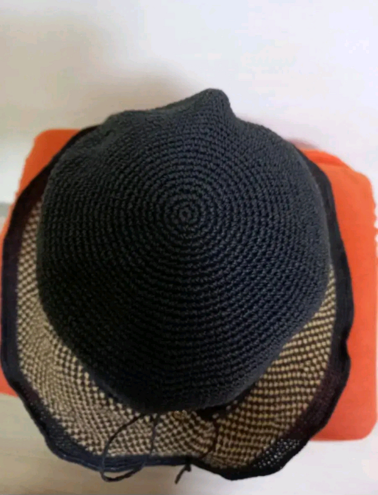 여성 팬텀 천연초 리본 벙거지 모자 이미지