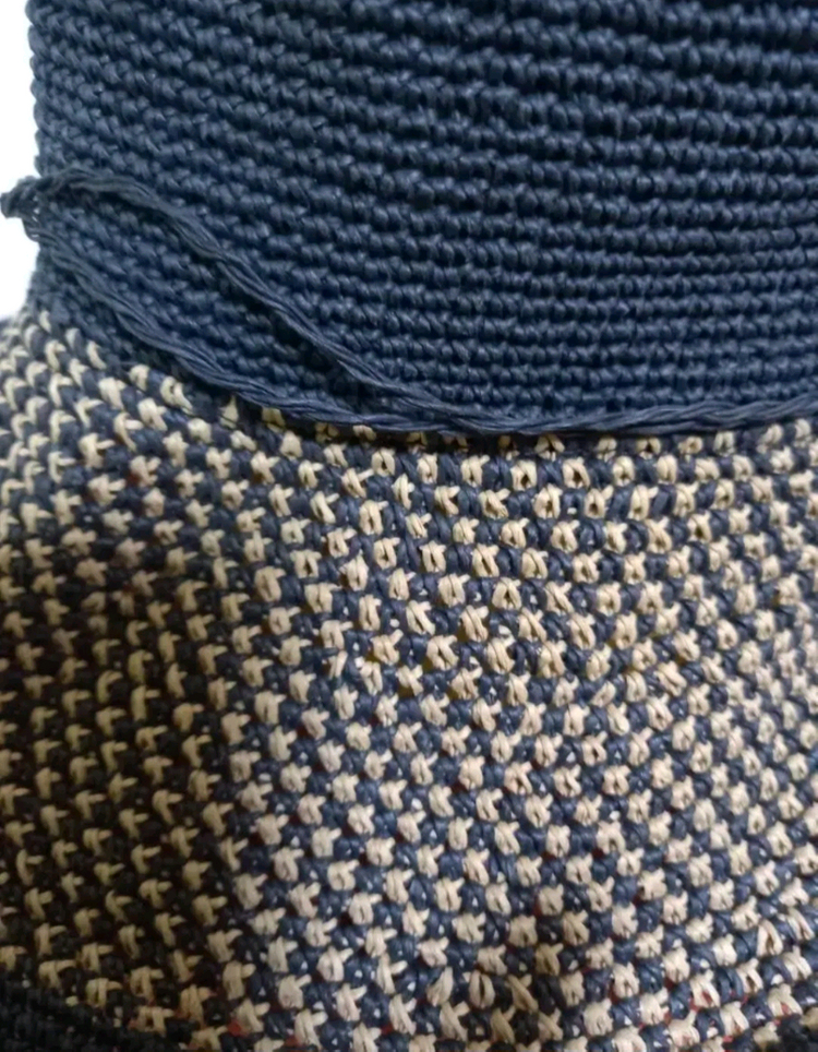 여성 팬텀 천연초 리본 벙거지 모자 이미지