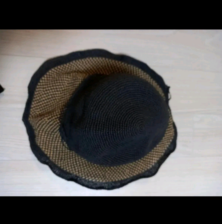 여성 팬텀 천연초 리본 벙거지 모자 이미지