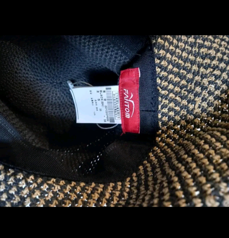 여성 팬텀 천연초 리본 벙거지 모자 이미지